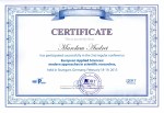 Certificate European Applied Sciences modern approaches in scientific researches